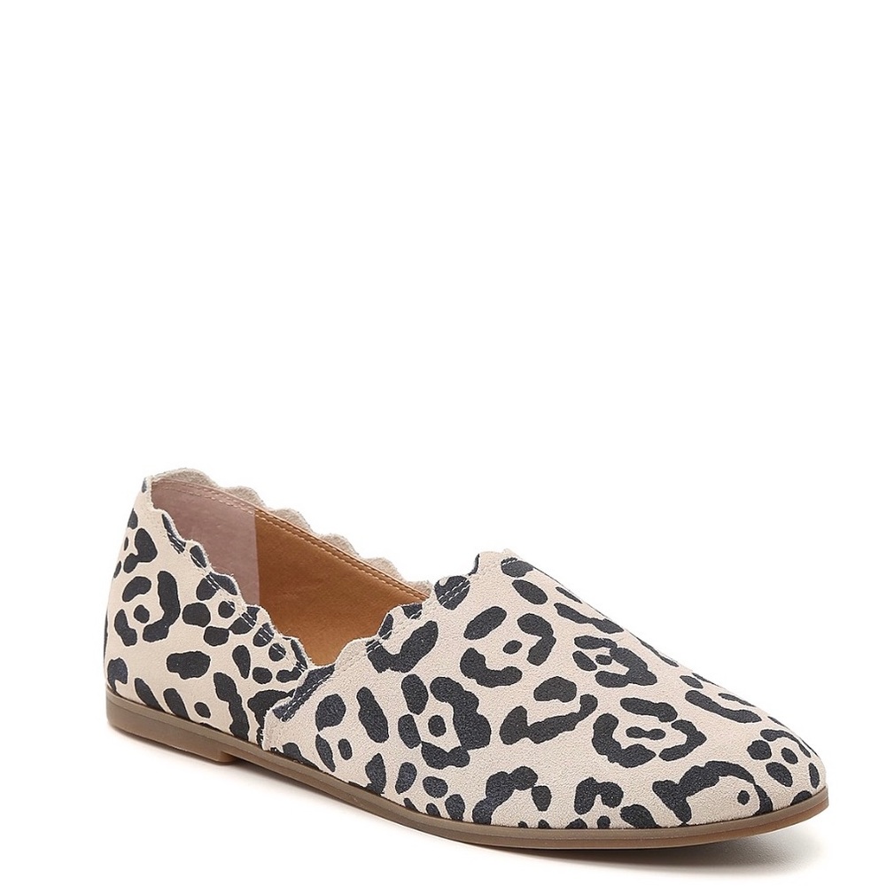 Lucky Brand Cloeey Flat Grey Black Leopard 9.5